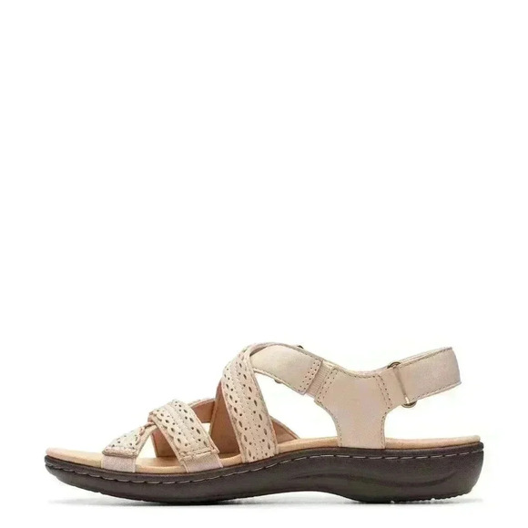 Clarks Collection Leather Sandals Laurieann Rena Tan Sand 11 - Picture 1 of 9
